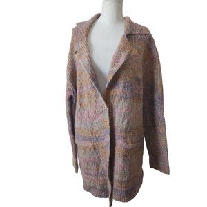 Maeve By Anthropologie Long Oversized Cardigan Sweater Brown Medium